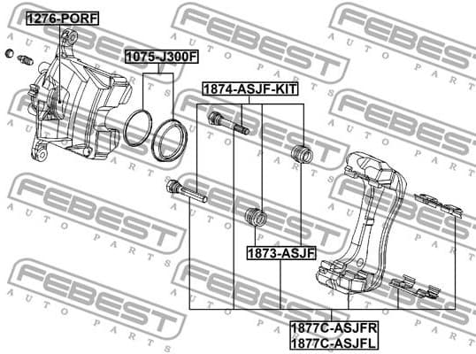 Repair Kit, brake caliper 1075-J300F - image 2