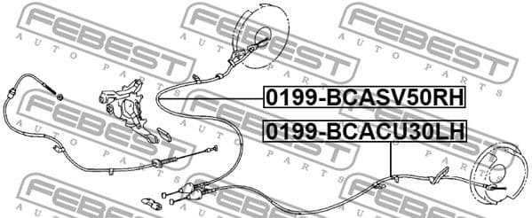 Cable Pull, parking brake 0199-BCACU30LH - image 2