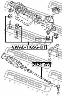Mounting, steering gear VWAB-TIGSG-KIT - image 2