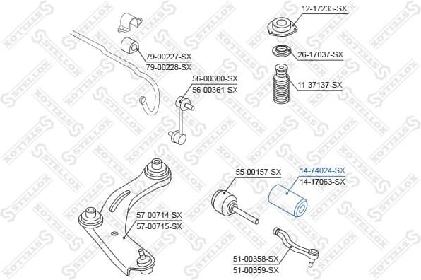 Bellow, steering 14-74024-SX