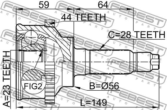 Joint Kit, drive shaft 0510-018A44 - image 2