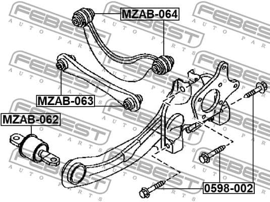 Fastening Bolt, control arm 0598-002 - image 2