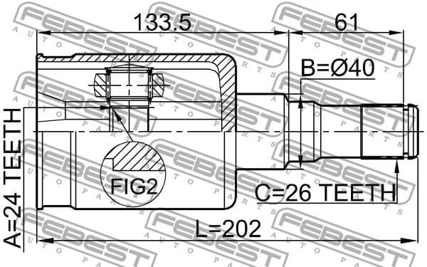 Joint Kit, drive shaft 1411-REXIIAWD - image 2