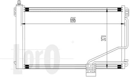 Condenser, air conditioning LORO 054-016-0014