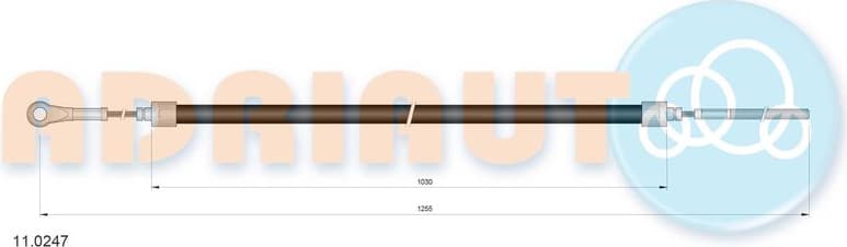 Cable Pull, parking brake 11.0247