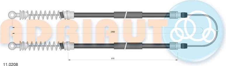 Cable Pull, parking brake 11.0208