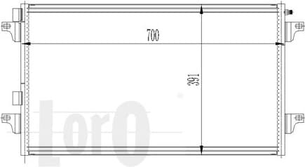 Condenser, air conditioning LORO 042-016-0013 - image 2