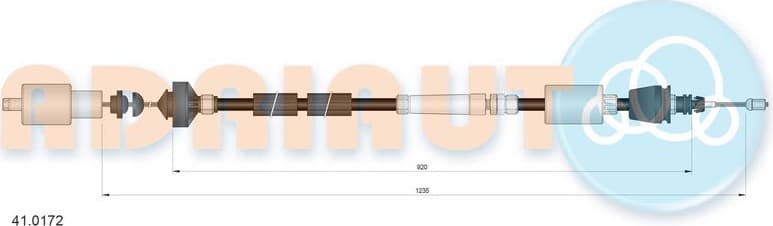 Cable Pull, clutch control 41.0172