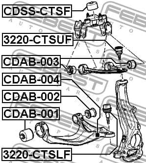 Mounting, control/trailing arm CDAB-001 - image 2
