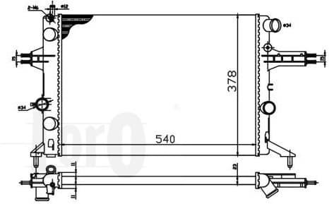 Radiator, engine cooling LORO 037-017-0022 - image 3