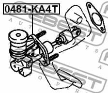 Master Cylinder, clutch 0481-KA4T - image 2