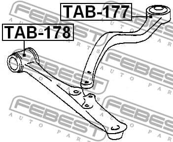 Mounting, control/trailing arm TAB-178 - image 2