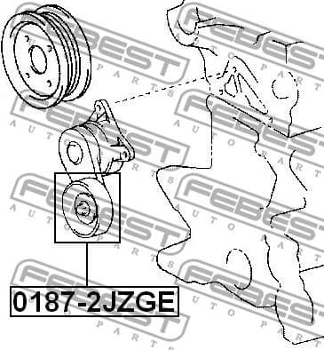 Tensioner Pulley, V-ribbed belt 0187-2JZGE - image 2