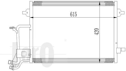 Condenser, air conditioning LORO 053-016-0013 - image 2