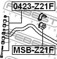 Mounting, stabiliser bar MSB-Z21F - image 2