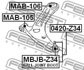 Ball Joint 0420-Z34 - image 2