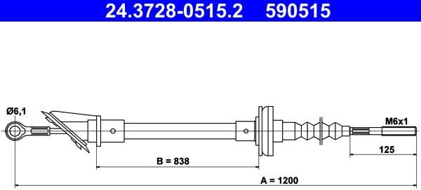 Cable Pull, clutch control 24.3728-0515.2