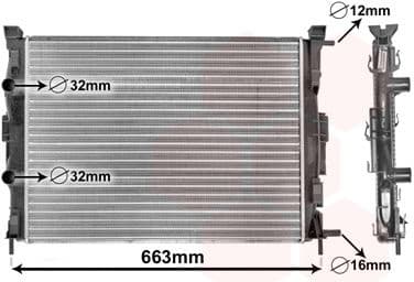 Radiator, engine cooling 43002307