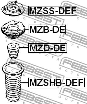 Rolling Bearing, suspension strut support mount MZB-DE - image 2