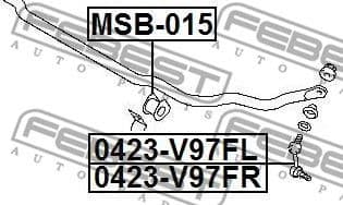 Mounting, stabiliser bar MSB-015 - image 2