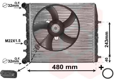 Radiator, engine cooling *** IR PLUS *** 76002013