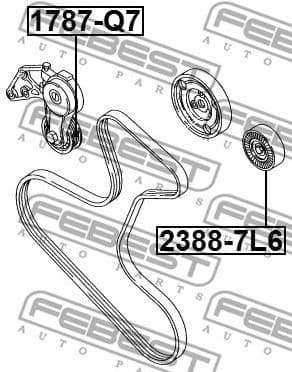 Deflection/Guide Pulley, V-ribbed belt 2388-7L6 - image 2