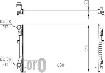 Radiator, engine cooling LORO 053-017-0044 - image 2