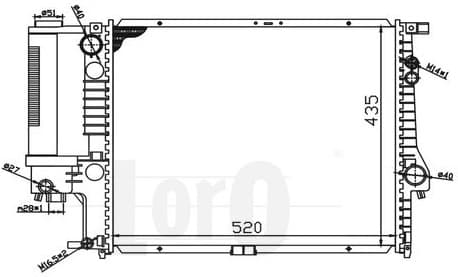 Radiator, engine cooling LORO 004-017-0003 - image 4