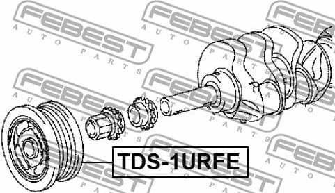 Belt Pulley, crankshaft TDS-1URFE - image 2