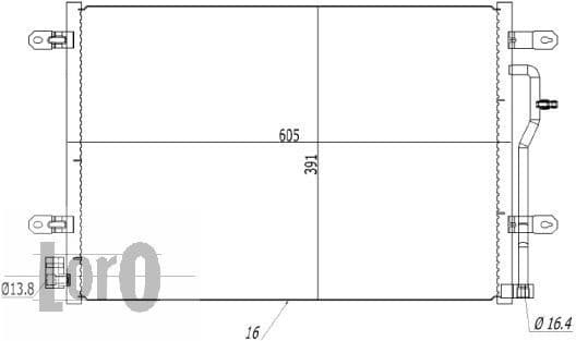 Condenser, air conditioning LORO 003-016-0008 - image 2