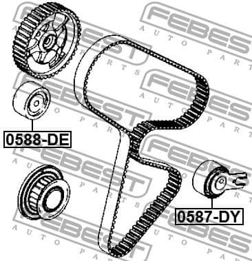 Deflection Pulley/Guide Pulley, timing belt 0588-DE - image 2