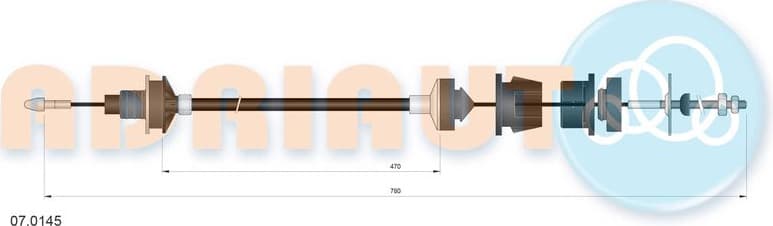 Cable Pull, clutch control 07.0145