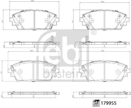 Brake Pad Set, disc brake 179955