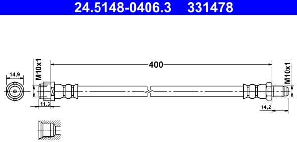 Brake Hose 24.5148-0406.3