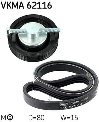 V-ribbed Belt Set VKMA62116 - image 3