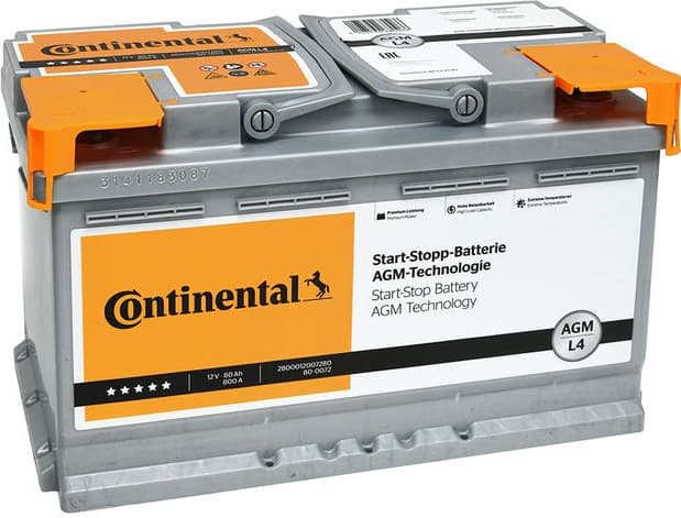 Akumuliatorius CONTINENTAL AGM 80Ah 800A PREMIUM - 2800012007280 - image 3