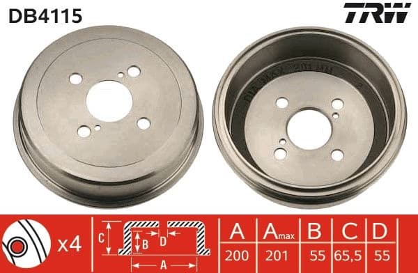 Brake Drum DB4115 - image 3