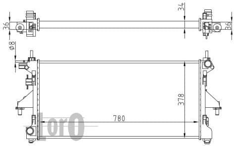 Radiator, engine cooling LORO 016-017-0060 - image 2