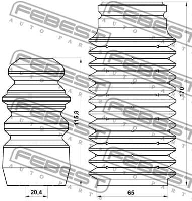 Dust Cover Kit, shock absorber FDSHB-MONIIIR-KIT - image 2
