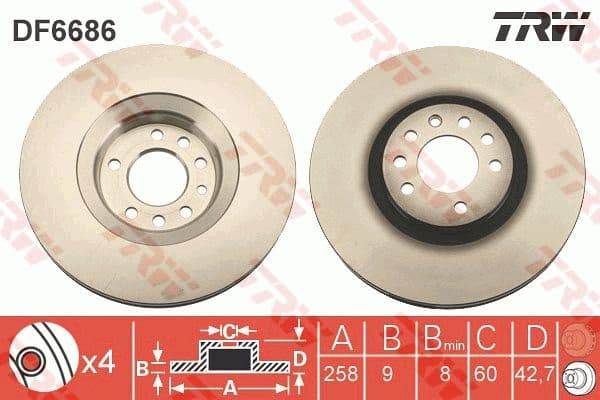 Brake Disc DF6686 - image 3