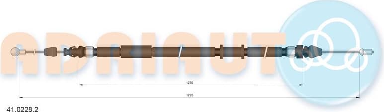 Cable Pull, parking brake 41.0228.2