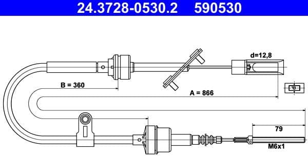 Cable Pull, clutch control 24.3728-0530.2