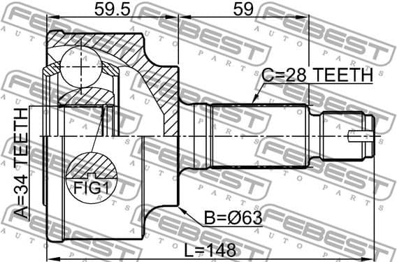 Joint Kit, drive shaft 0310-CL22