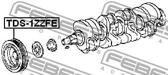 Belt Pulley, crankshaft TDS-1ZZFE - image 2