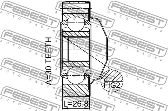 Joint, propshaft 1611-164SHA - image 2