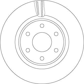 Brake Disc TRW SINGLE DF7458S - image 2