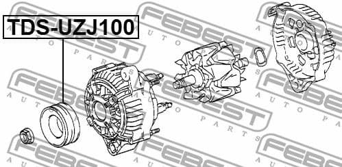 Belt Pulley, alternator TDS-UZJ100 - image 2