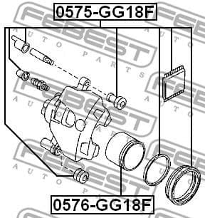 Repair Kit, brake caliper 0575-GG18F - image 2
