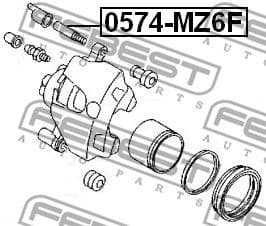 Guide Bolt, brake caliper 0574-MZ6F