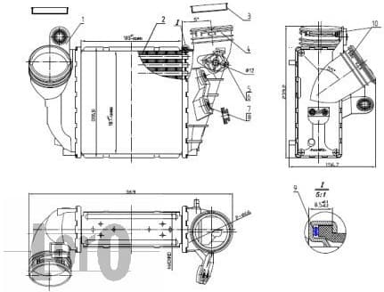 Charge Air Cooler LORO 053-018-0008 - image 3